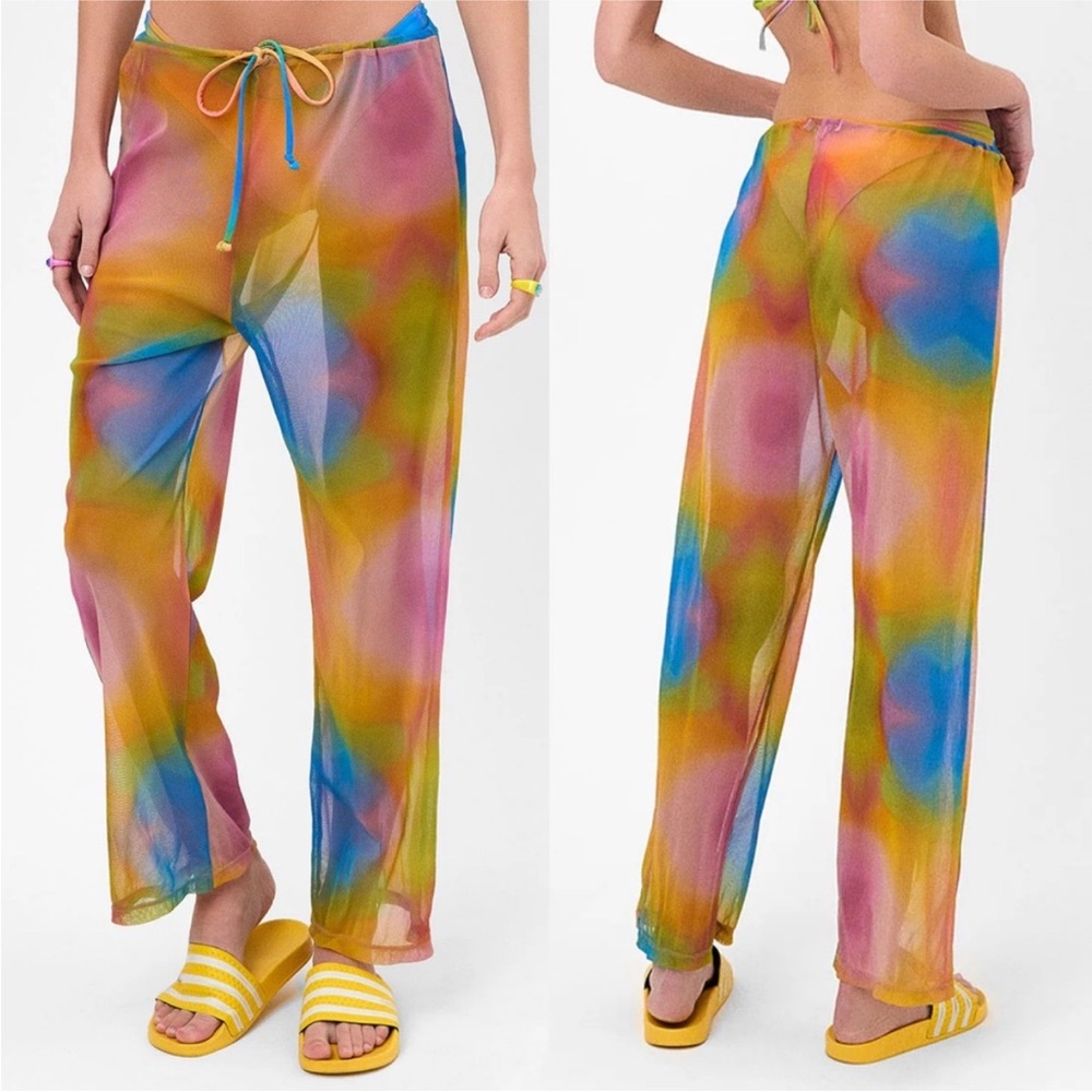 Frankies Bikini Sheer Rainbow Cover-Up Pants